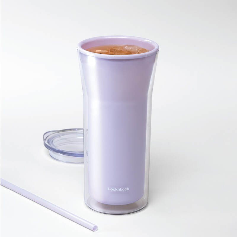 Ly Nhựa 2 Lớp Locknlock Daily Essential 770ml - 3 Màu (Ngà, Xanh Dương Nhạt, Tím Nhạt) - HAP526 image number null
